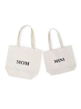 Target Bullseye Mom and Me Canvas Totes Cream🌸